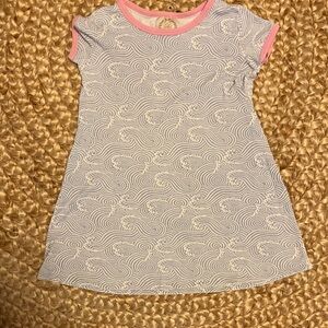 TBBC Wilmington Waves Pattern Dress with Pink Trim size 6